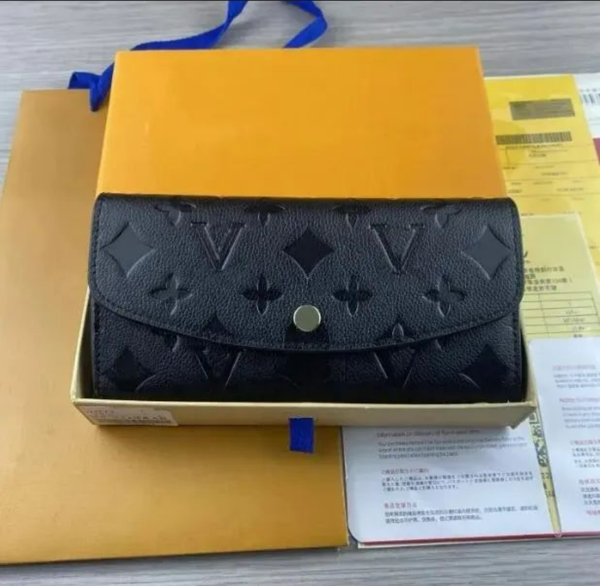 Designer Wallets Women Wallet Genuine Leather Men Wallet Zipper Luxurys Ladies Long Purse purses Checked Embossed Flower louisvuinton Small bag