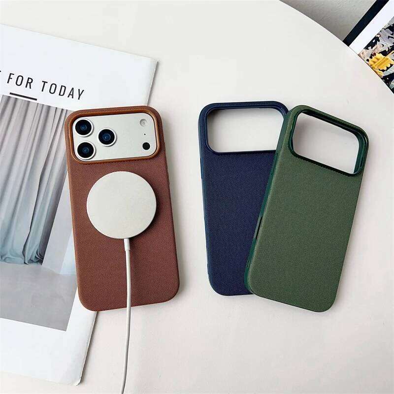 Tech Fabric Woven Magnetic Phone Case for IPhone 17 16 Pro Max 17Pro 16Pro IPhone17 IPhone16 Mag Safe Shockproof Cover 25H1217