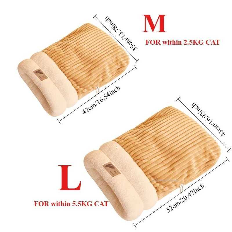 Autumn and Winter Cat Sleeping Bag Semi-enclosed Cat Nest Warm Small and Medium-sized Pet Nest Cat Bed Cozy Pet Small House M251217