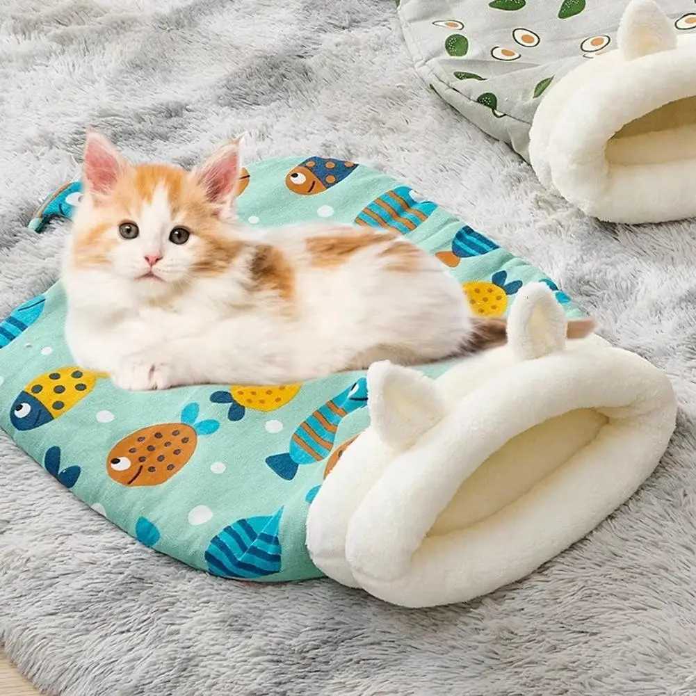 Winter Warm Plush Cat Dog Sleeping Bag Soft Cozy Pet Nest For Indoor Cats And Dogs Portable Cute Pet Small Puppy Pet Nest Bed M251217