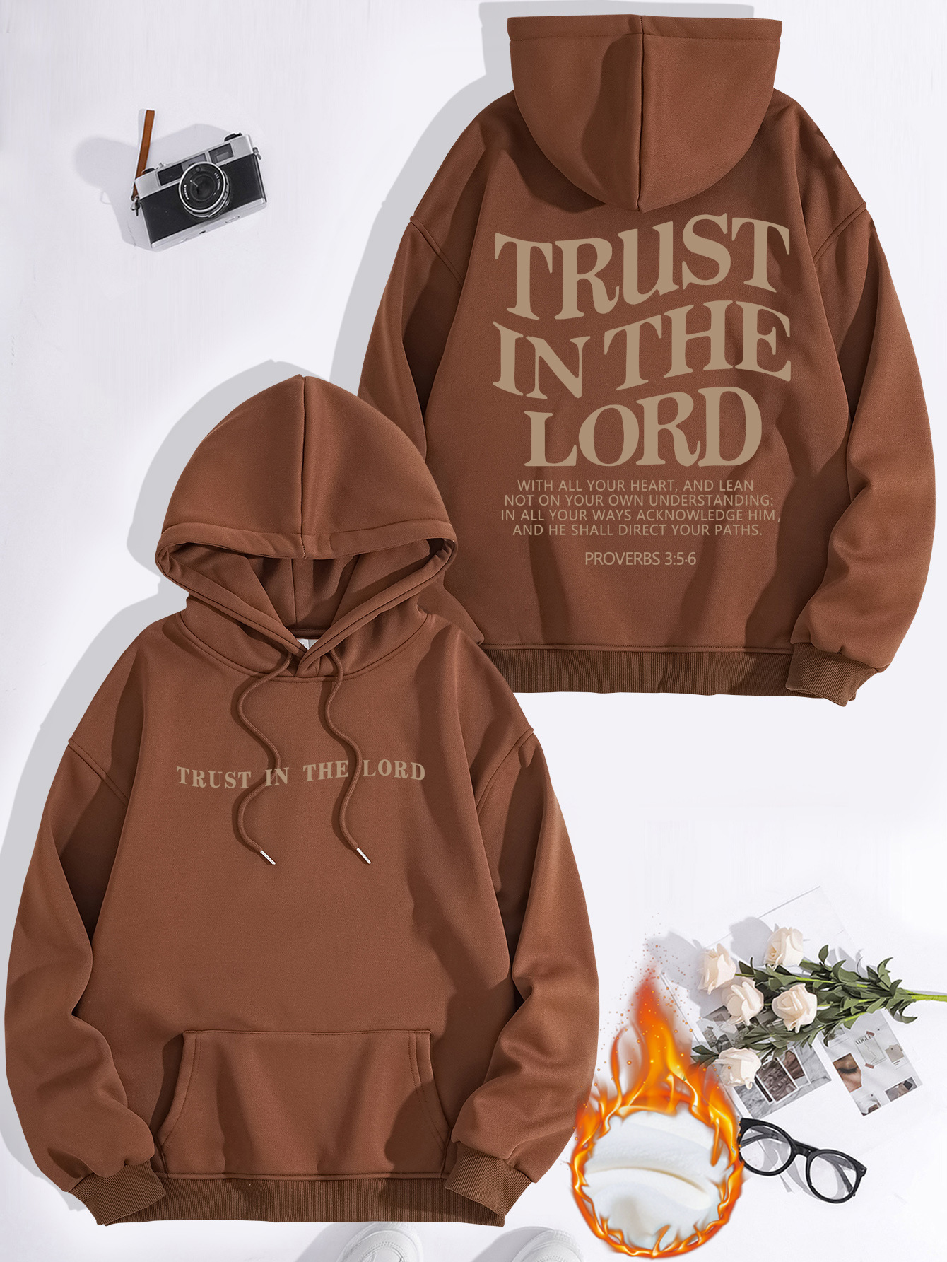 New Arrival Women's Letter Print Hoodies for European & American Markets - Fleece-lined, Long Sleeve Athletic Hooded Sweatshirts
