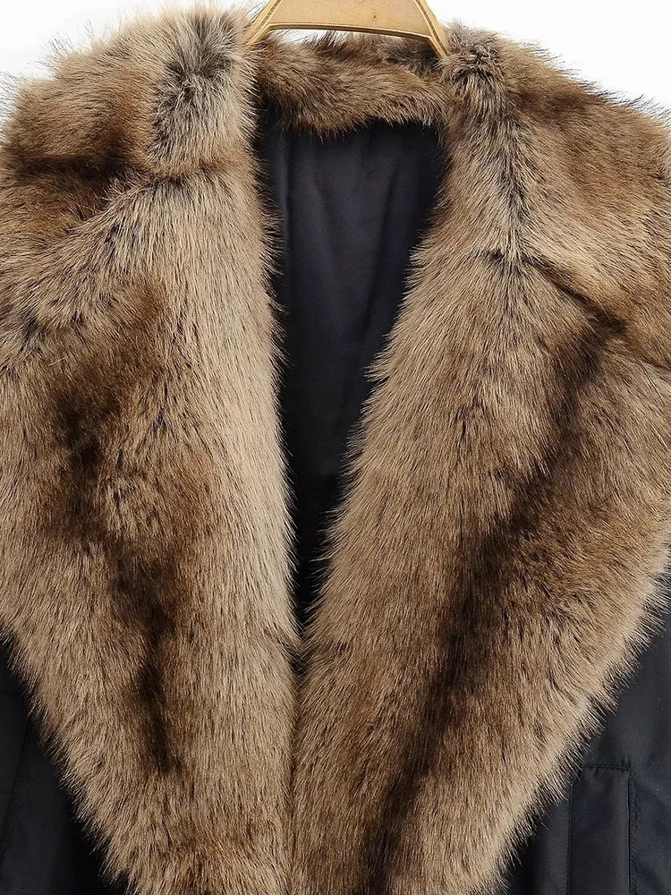 Womens Casual Jacket Women Lapel Fur Collar Warm y Cardigan Long Sleeved Coat 251217