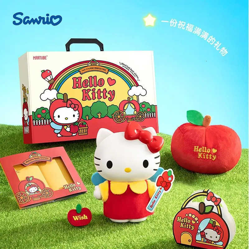 Sanrio New Hello Kitty Apple Bluetooth Speaker Hellokitty Anime Figures Toys Room Decor Kawaii Hellokitty Speaker Toy Girls Gift H251217