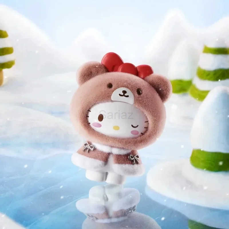 Sanrio New MINISO Mini Cape series Blind box flocked pendant mysterious box face-swapping trendy toy cute gift H251217