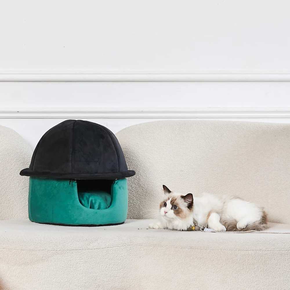Detachable Pet Cat Nest Winter Warm New All-PURpose Small Cat Bed Hat Cat House Basket Soft Sleeping Accessories With M251217