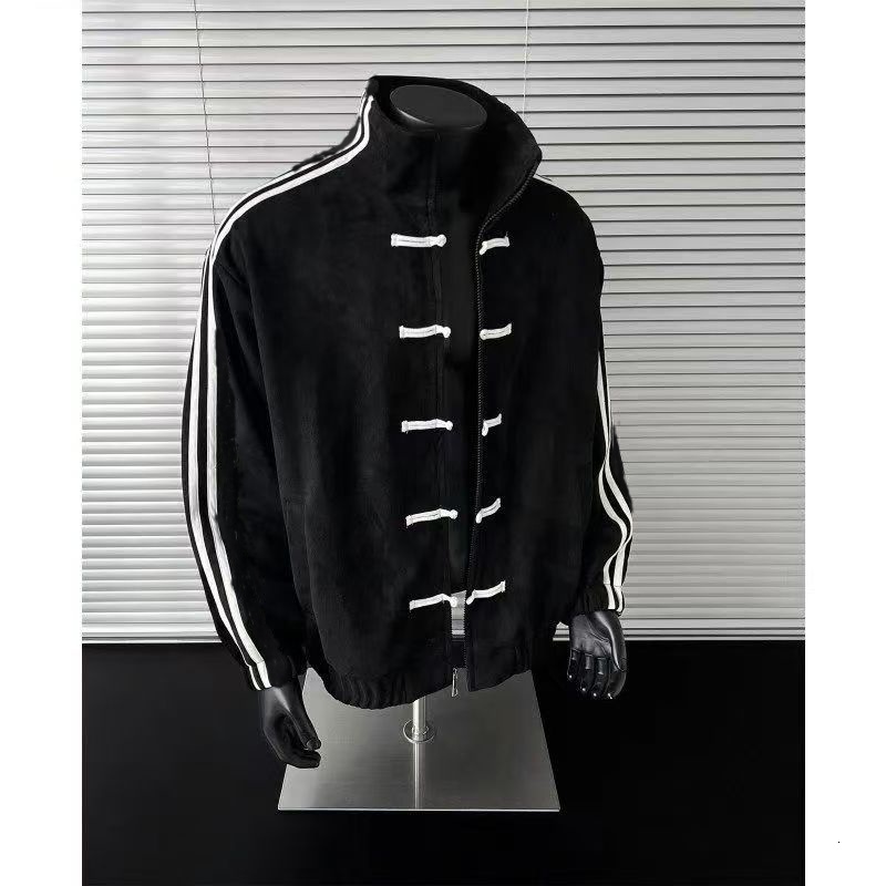 Man Jackets 2025 Chinese New Year Jacket Spliced Stand Collar Spring Style Buttoned Fashion Retro Tang Single Breasted Tops men Coat f9