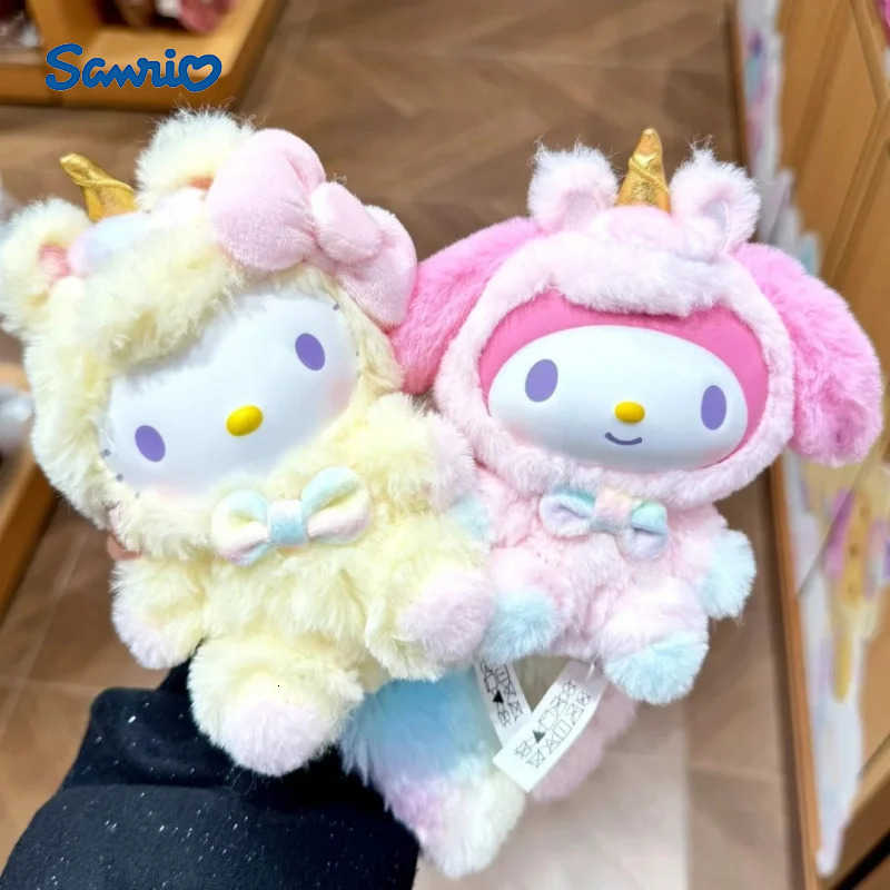 Sanrio Genuine Hello Kitty Kuromi Melody Cinnamoroll Pompompurin Dreamy Unicorn Series Vinyl Plush Blind Box Birthday Present H251217