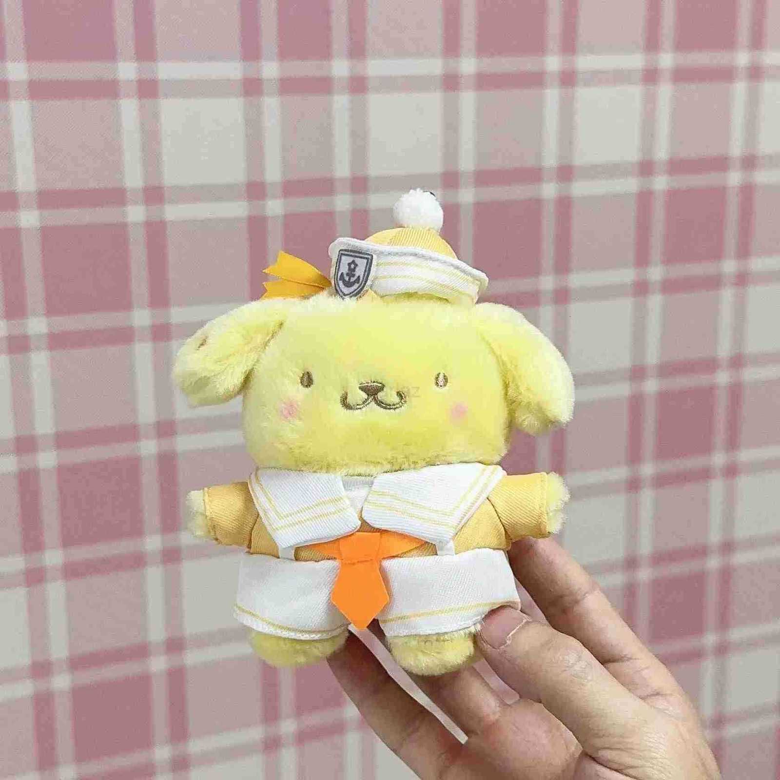 Sanrio Navy Sailor Kitty Kuromi My Melody Cinnamoroll Pochacco Pompompurin 12CM Pendant Keychain Plush Doll Toy H251217