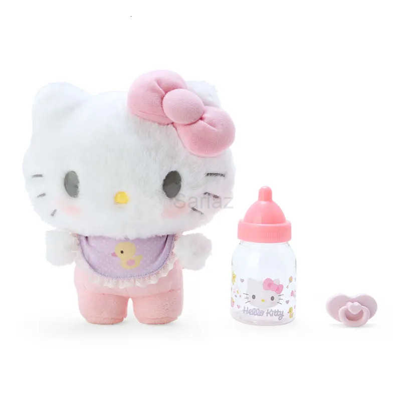 Sanrio Original Baby Bottle Doll Box Set Hello Kitty Cinnamoroll Melody plush Model Dolls Collection Rooms Decoration Desk Toys H251217
