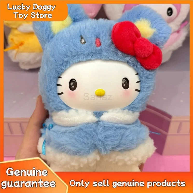 Sanrio NEW Original Little Cape Series Vinyl Plush Pendant Blind Box Trendy Play Mystery Box Christmas Birthday Gift Desktop Ornament H251217