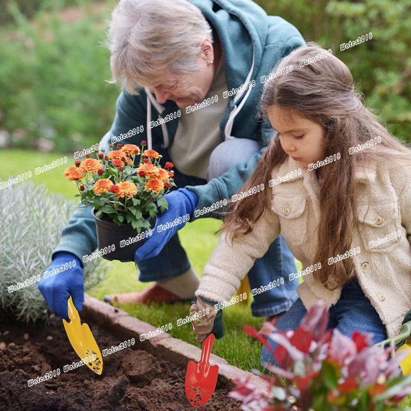 Mini Colorful Trowel Metal Garden Hand Shovels Garden Tools For Kids Teens Adults Soil Planting Sand Box 2.6 x 1.2 x 7.7 inches