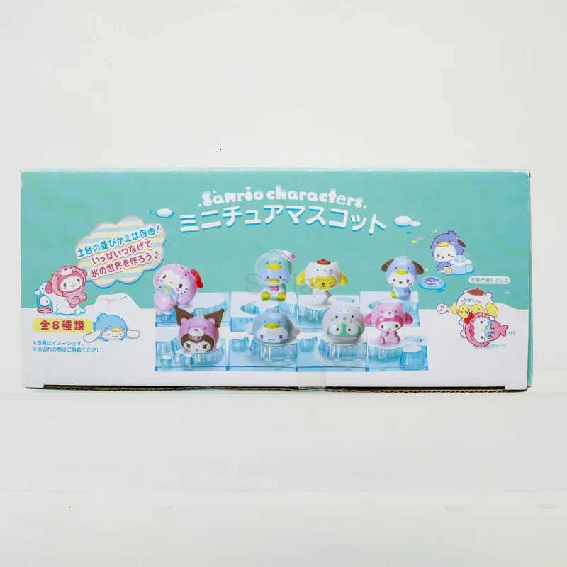 Sanrio Characters Blind Box Toys Winter Snow Ice Scene Hello Kitty Kuromi Cinnamoroll Anime Figure Doll Toys Collect Ornaments H251217
