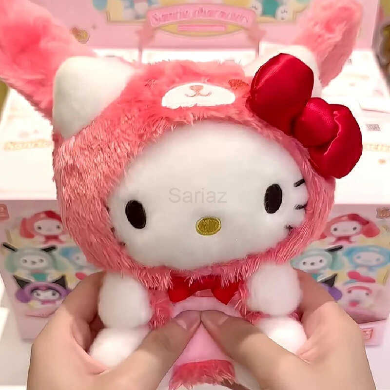 Sanrio New Genuine Characters Overjoyed Series Kawaii Blind Box Dolls Collection Desktop Ornament Fashion Trend Gift Girl H251217