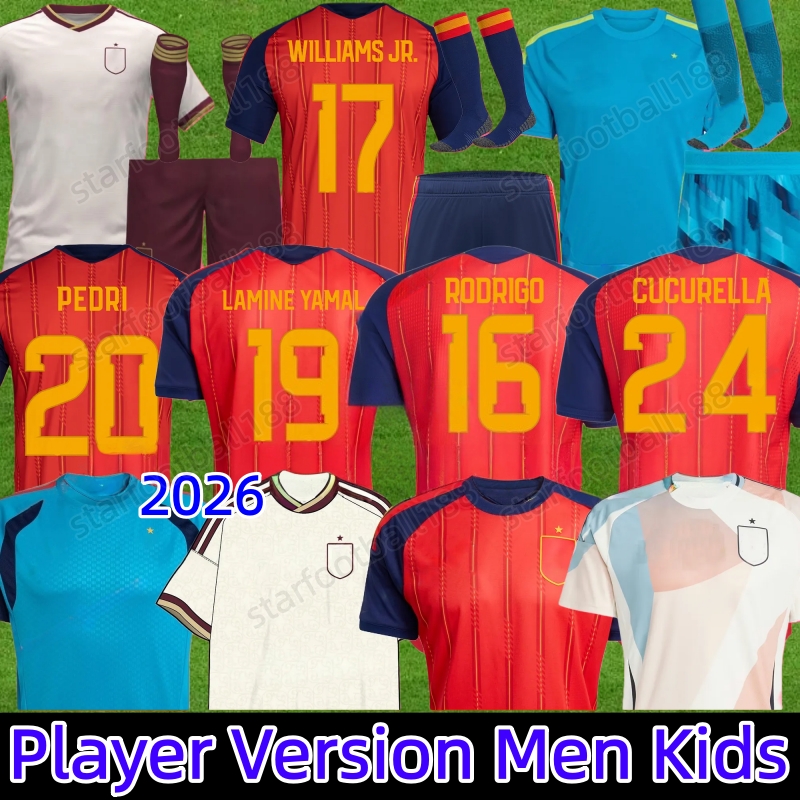 Spain 2026 Soccer Jersey PEDRI GAVI LAMINE YAMAL MORATA FERRAN CARVAJAL 26 27 National Team Football Shirt 2025 OYARZABAL Men Kids Kit Camisetas Espana FINAL
