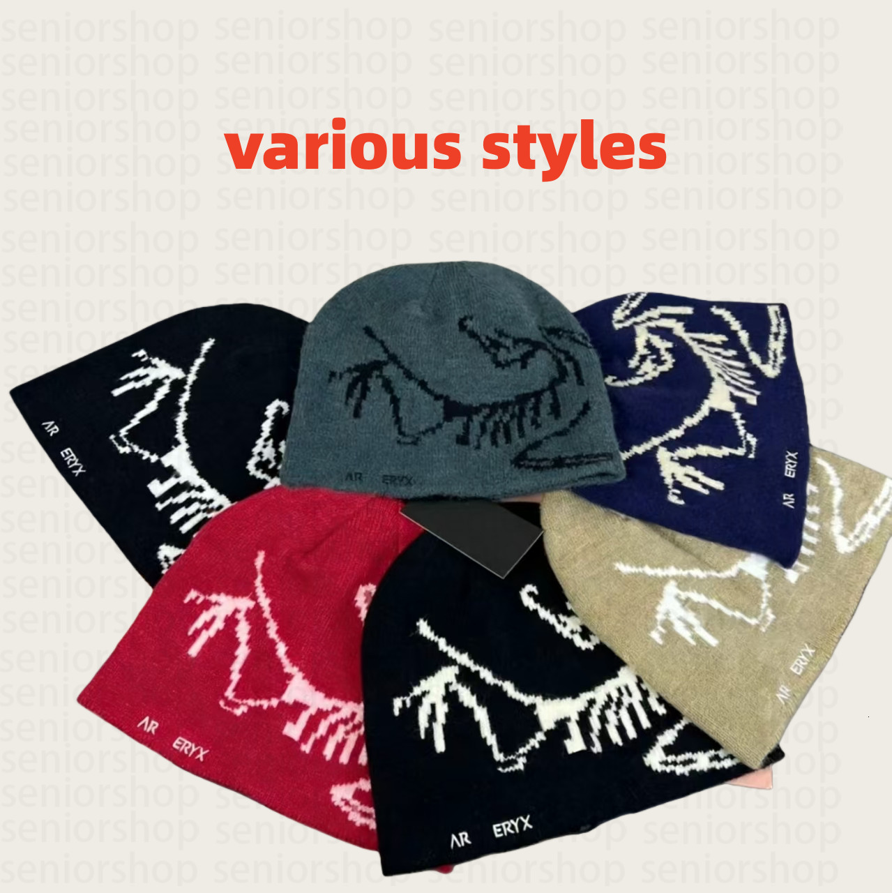 2026 NEW Classic arcbeanie designer wool hat luxury cashmere embroidered arc teryxs beanie pattern street fashion brand arc beanie autumn and winter warm ski hats