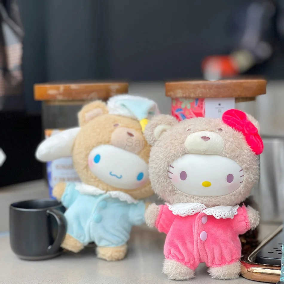 Sanrio 6Pcs Vinyl Plush Doll Anime Latte Baby Series Blind Box Cute Plush Keychain Decorative Pendant for Girl Surprise Gift Toy H251217
