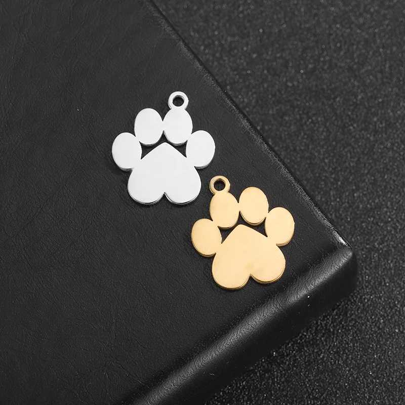 Stainless Steel Cat Paw Pendant Necklace Animal Paw Charm Choker Necklace Cat Paw Print Necklace Women Jewelry Simple Design G251217