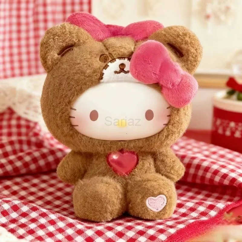Sanrio New Hellokitty Teddy Sleepwear Series Surprise Blind Box Vinyl Doll Cute Girls Holiday Gift Fashionable Trendy Toy H251217