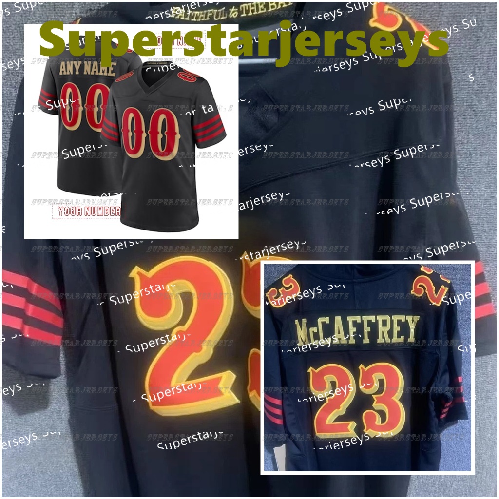 custom Purdy Christian McCaffrey Deommodore Lenoir George Kittle Nick Bosa Fred Warner Mykel Williams Kyle Juszczyk Trent Williams Jauan Jennings Football Jersey