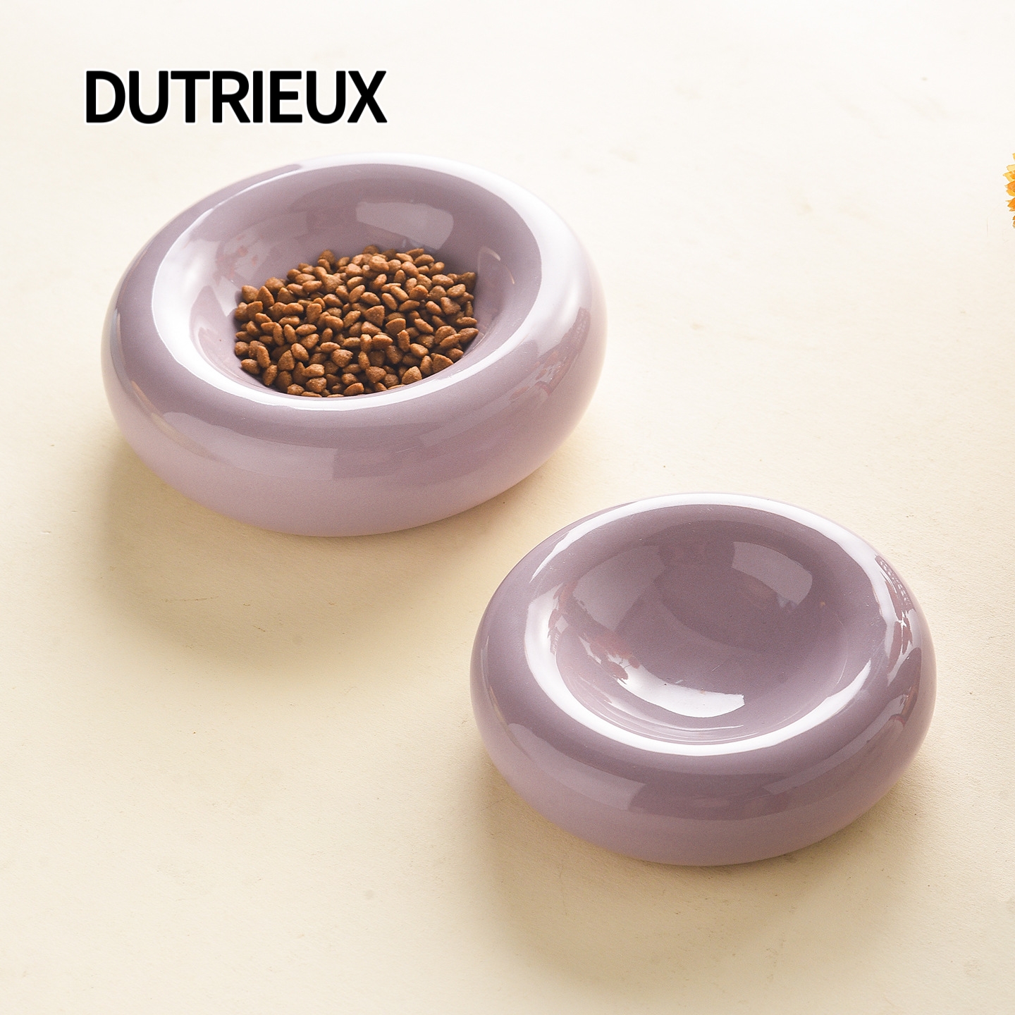 H1889 Pet slow feeder bowl, ceramic material, elevated design to protect neck, anti-choking and anti-spill dog and cat bowl, new cross-border product.