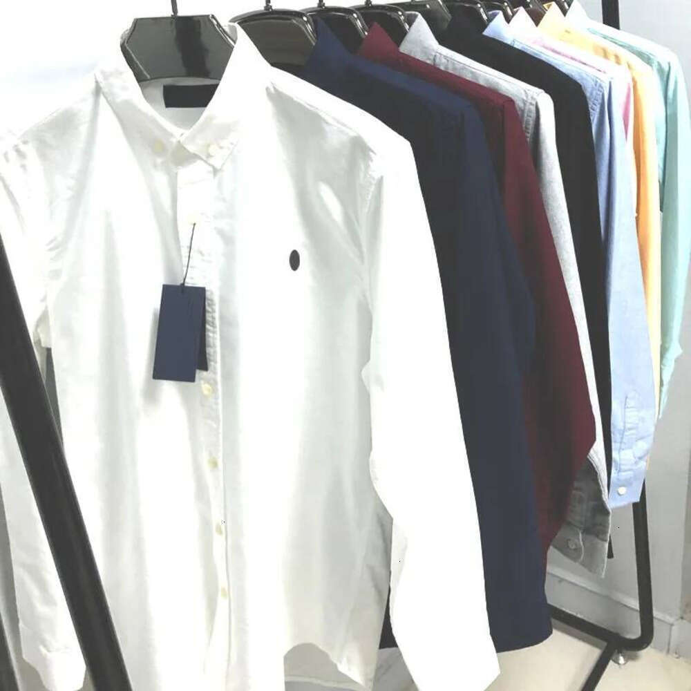 Free shipping Ralphlys Mens Designer Tshirts Summer Horse Embroidery Polos Shirt Tops Streetwear Solid Color Blouse Business Leisure Oxford Textile Button Up ca4