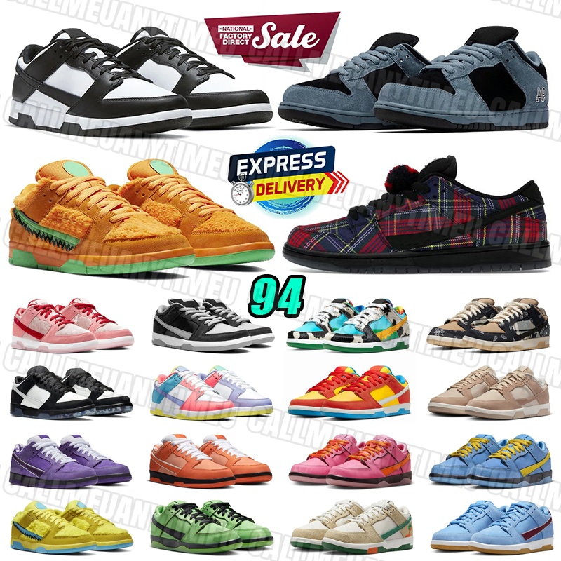 Designer 94 Mens trainers Panda Black White Grey Fog Running Shoes University Blue leather rubber Nardwua Outdoor shoes Womens sneakers