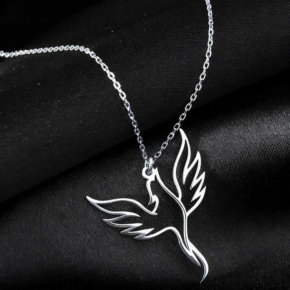 Stainless Steel Phoenix Necklace Sacred Bird Pendant Necklaces Exquisite Phoenix Jewelry Gift For Women G251217