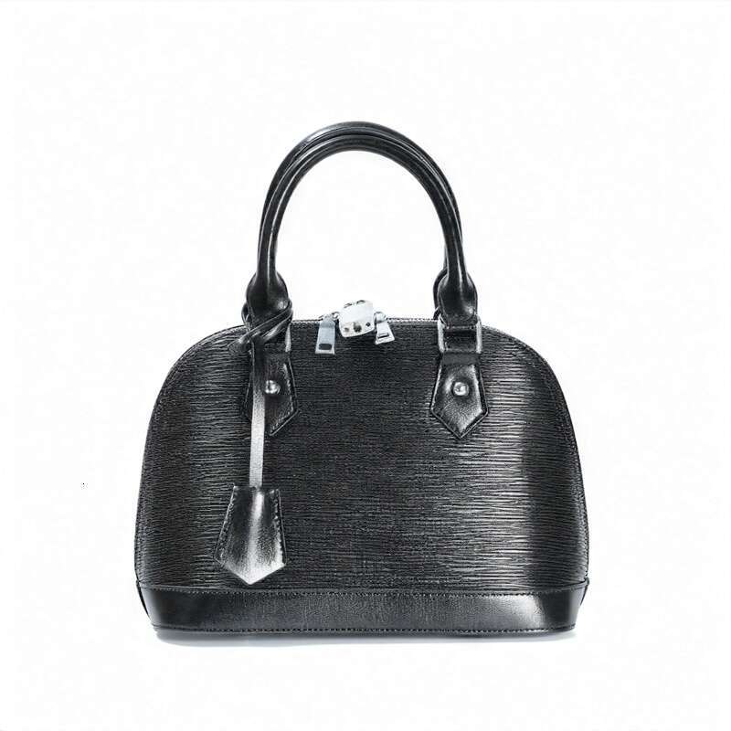 Women S Leather Large Capacity Crossbody Handbag Shell Bag With Golden Tone Hardware Zipper Closure Elegant Black Tote Like Purse For Travel Everyday 