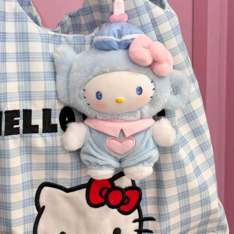 Sanrio Kawaii Blue Flutter Series Vinyl Face Plush Blind Box Kuromi Hellokitty My Melody Bag Pendant Decoration Birthday Gift H251217