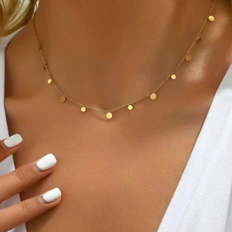 316L Stainless Steel Simple Fashion Zircon Waterdrop Pendant Necklace for Women Trendy Waterproff Chain Neck Party Jewelry Gifts G251217