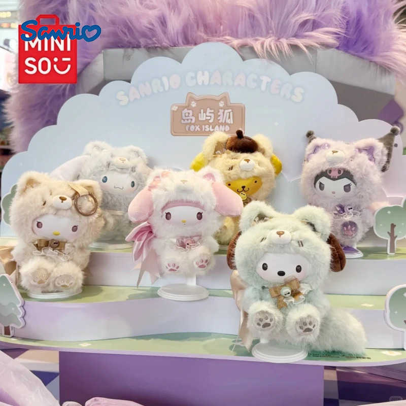 Sanrio Original Genuine Characters Fox Island Series Vinyl Plush Blind Box Anime Figure Kt Melody Kuromi Toy Girl Gifts In Stock H251217