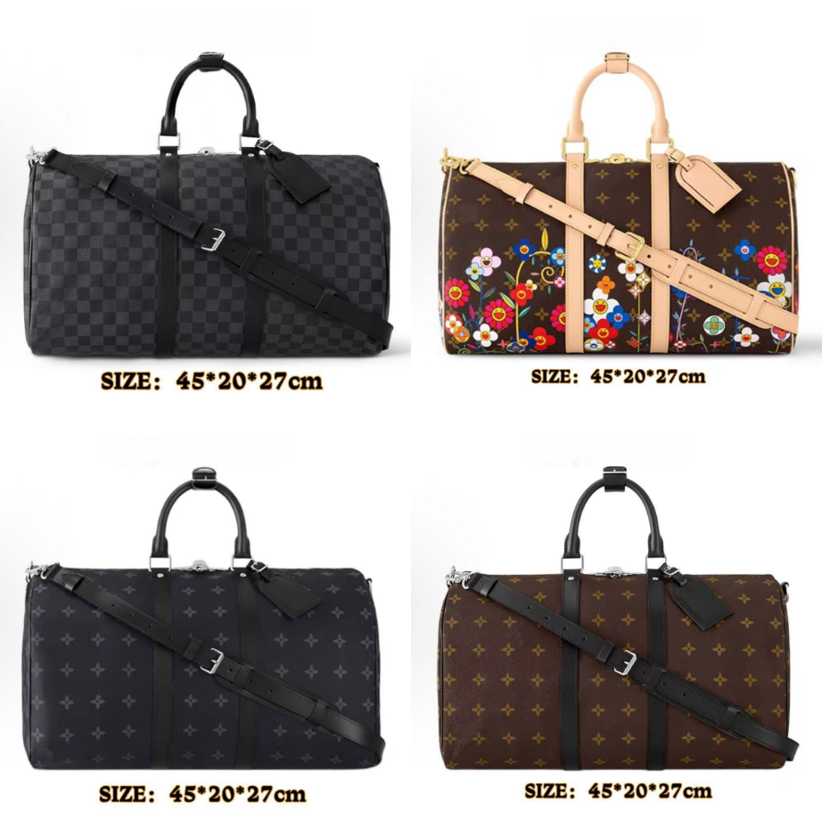 Luxury Keepall 45cm High-Quality Bag Tote Bag Men Zipper Shoulder Bag Handheld Large Capacity Business Shoulder Bags Keepall Fitness Luggage Travel Bag