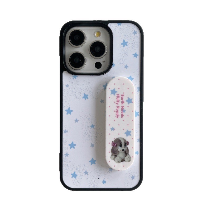 Ink Splash Star Compatible with 17 Max Apple iPhone 16 Band-Aid Stand Phone Case 15 Pro Creative