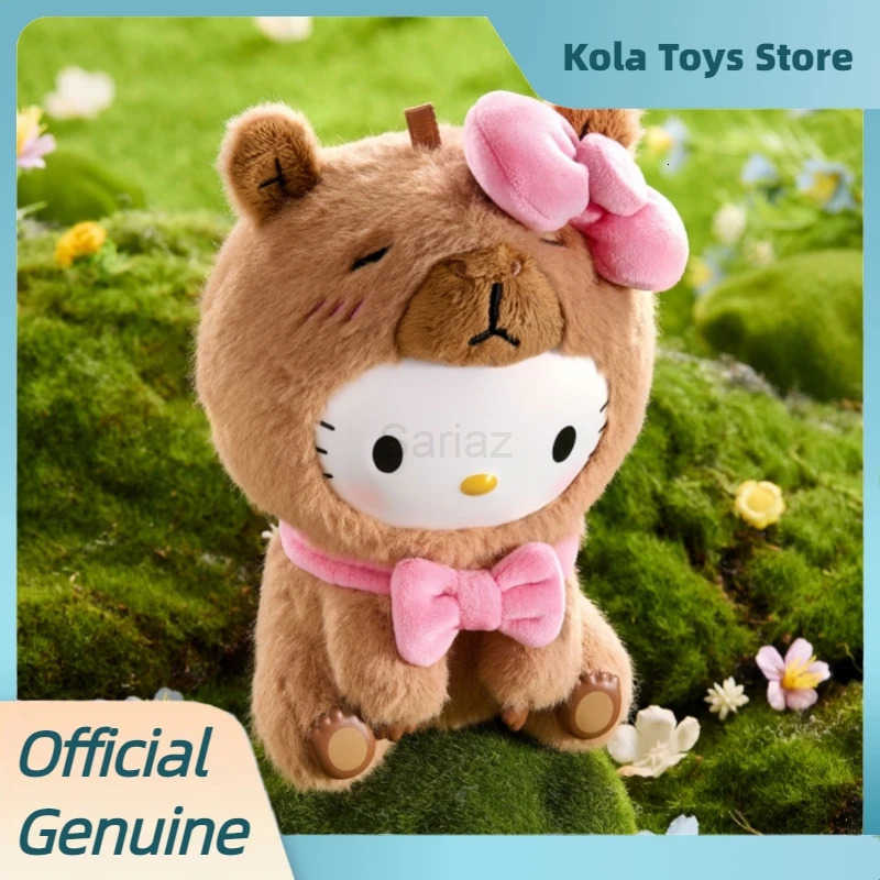 Sanrio Genuine Characters Capybara Series Vinyl Face Pendants Blind Box Toys Kawaii Kunomi My Melody Figure Dolls Girls Gift H251217