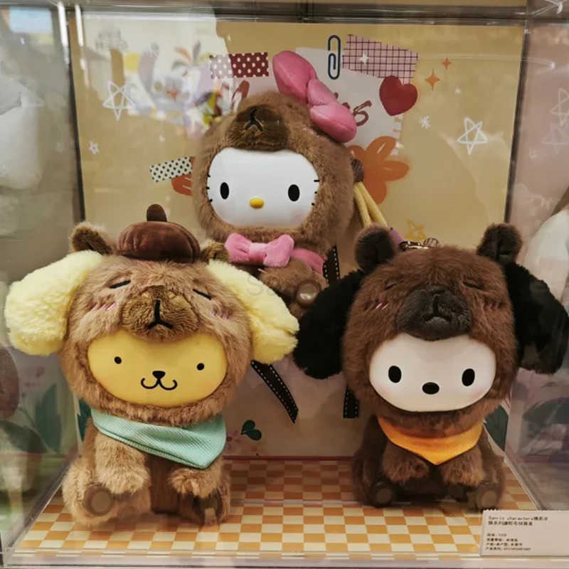 Sanrio Characters Chill Capybara Series Blind Box Kawaii Hello Kitty Kuromi Melody Desktop Ornament Pendant Trendy Toys Gifts H2512171