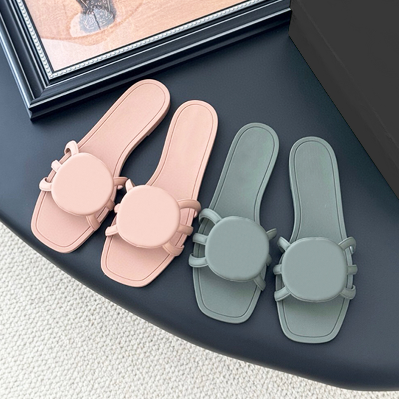 Fashion Beach Slide Rubber Sandal Flip Flops Designer Slides Women Slippers Summer Sandals Sexy Flats Casual Shoes 322