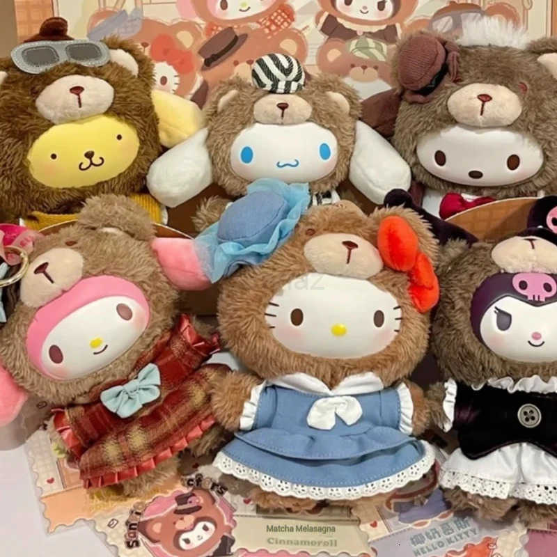 Sanrio Genuine Family British Afternoon Tea Series Blind Box Surprise Mystery Box Ornament Kuromi Children Toy Customized Gift H251217