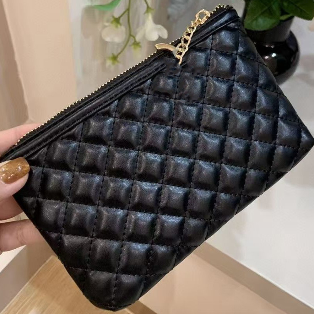 Designer Leather Cosmetic Bag Makeup Bag Business Card Credit Card Holder Wallet Case Coin Purse with Dust Bag