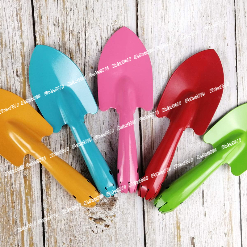 Mini Colorful Trowel Metal Garden Hand Shovels Garden Tools For Kids Teens Adults Soil Planting Sand Box 2.6 x 1.2 x 7.7 inches