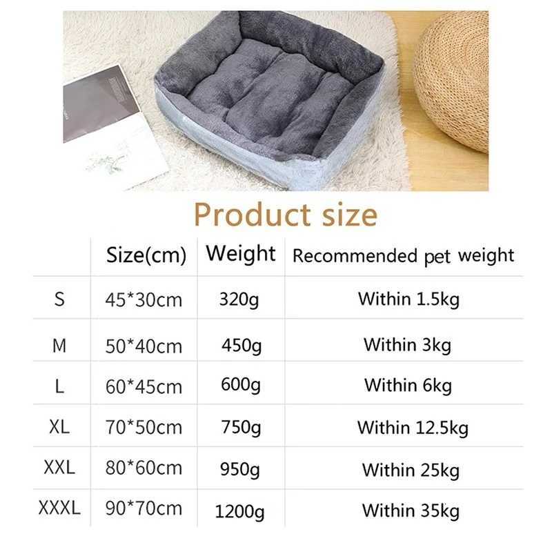 Large Dog Bed Winter Warm Bed for Cats Sofa Dog House Thicken Cat Mat Breathable Basket for Dog Supplies M251217