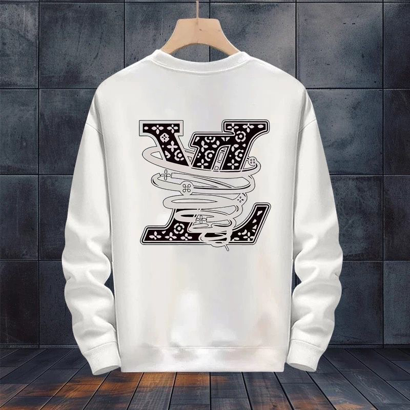 Autumn and winter new presbyopic letter Jacquard lazy relaxed round neck sweater for men and women with the same sweater M-5XL01