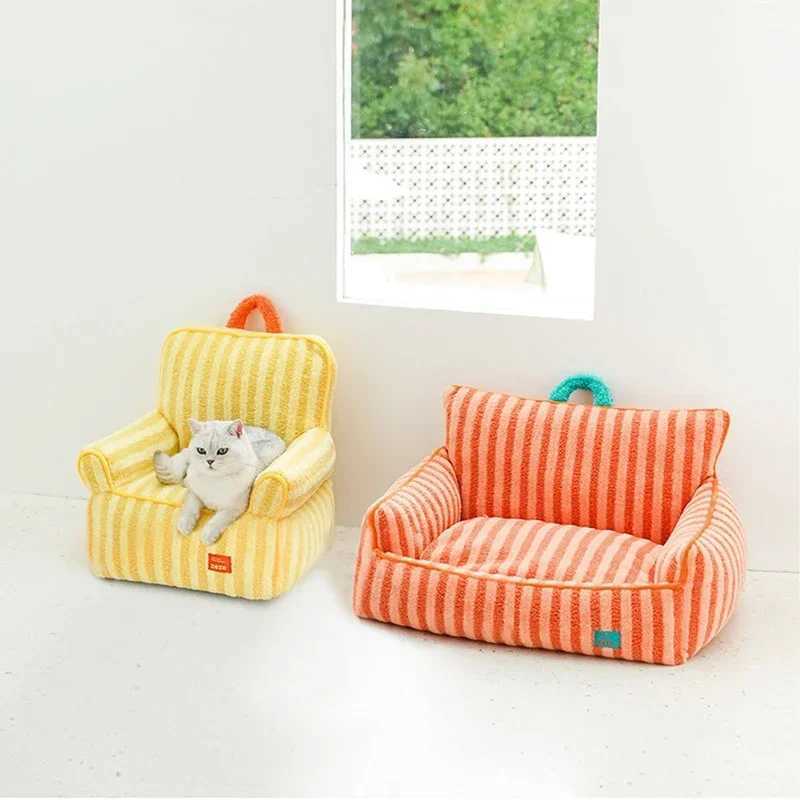 Cat Warm Mats Super Soft Small Dogs Winter Warm Sofa Beds Thicken Pet Fleece Nest Puppy Kitten Washable Sofa M251217