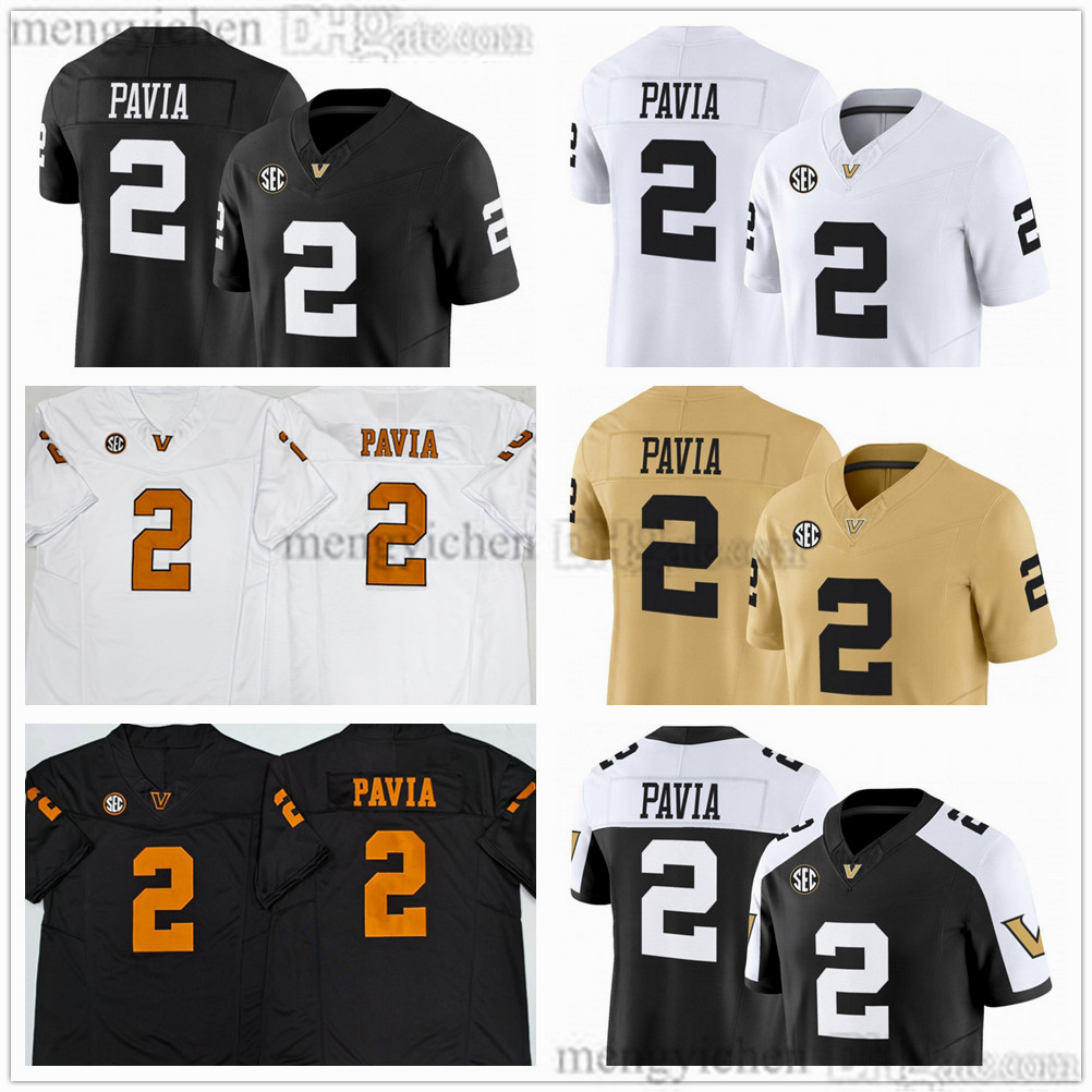 2 Diego Pavia Jersey Football Vanderbilts College Commodore Men's Women Youth All Stitched