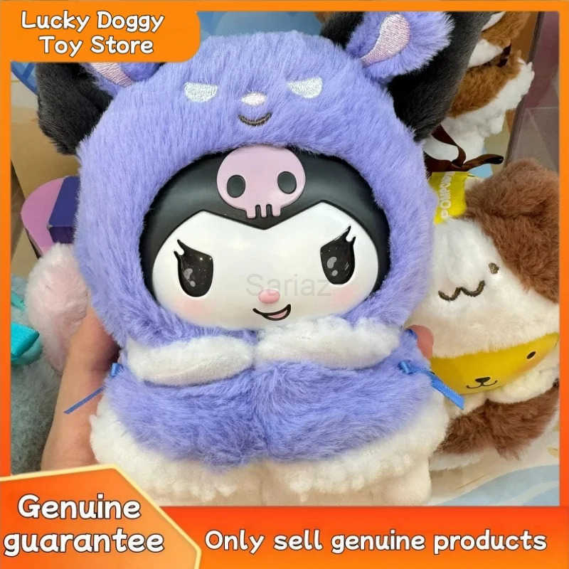 Sanrio NEW Original Little Cape Series Vinyl Plush Pendant Blind Box Trendy Play Mystery Box Christmas Birthday Gift Desktop Ornament H251217