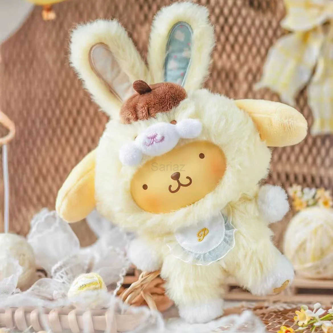 Sanrio New Cartoon Rabbit Series Blind Box Kuromi Pochacco Hello Kitty 3 Generations Vinyl Doll Children Toys Christmas Gifts H251217