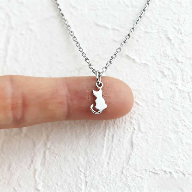 Cat Pendent Necklaces For Women Girls Clavicle Stainless Steel Charm Chain Choker Necklace Party Jewelry Gifts Accessories G251217