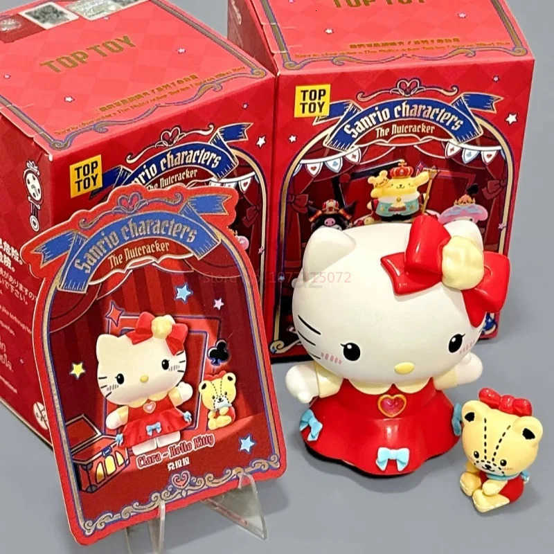 Sanrio Family Nutcracker Series Blind Box Kuromi My Melody Kt Pachacco Cinnamoroll Pompompurin Kawaii Christmas Gifts H251217