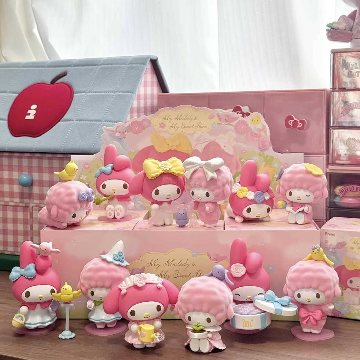 Sanrio FUNISM My Melody Meet My Sweet Piano with Birds Action Figure Blind Box Toy Collect Desk Decor Kids Christmas Gifts H251217