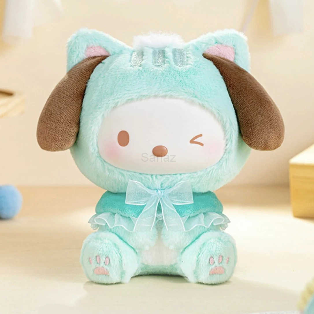 Sanrio Genuine Play With Kittens Series Mystery Box Kuromi Melody Cute Vinyl Plush Pendant Doll Blind Box Figure Toys Gifts H251217