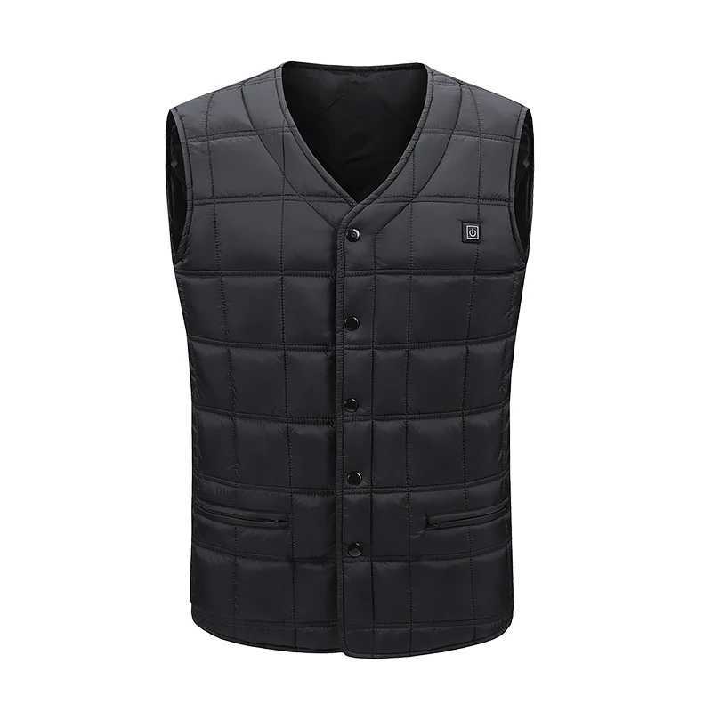 New Winter Fashion Versatile 5-Zone Intelligent Heating VEST For Men Outdoor WarmTH USB Heating Waistcoat Coat No BankG251218